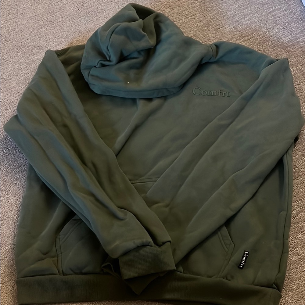Comfrt Green Basic Weighted Hoodie